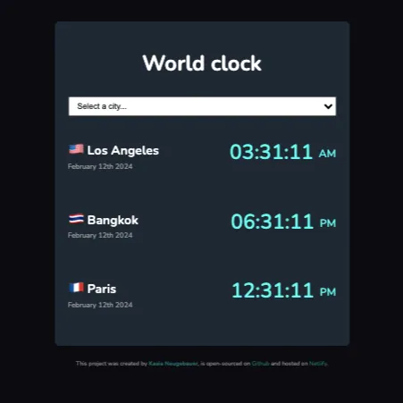 world clock app