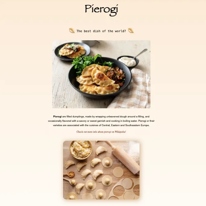 website about pierogi