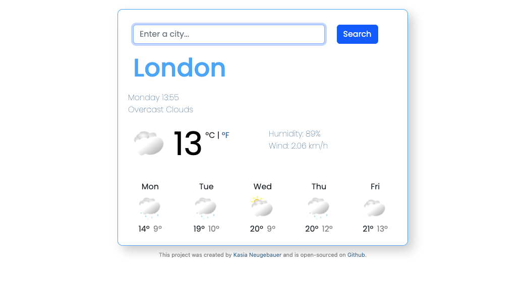 react weather app